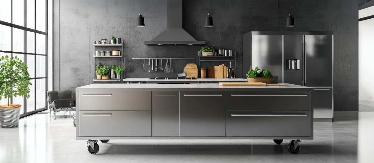 Best furniture store in Rajahmundry – Smart storage modular kitchen with pull-out cabinets at Sofas & More