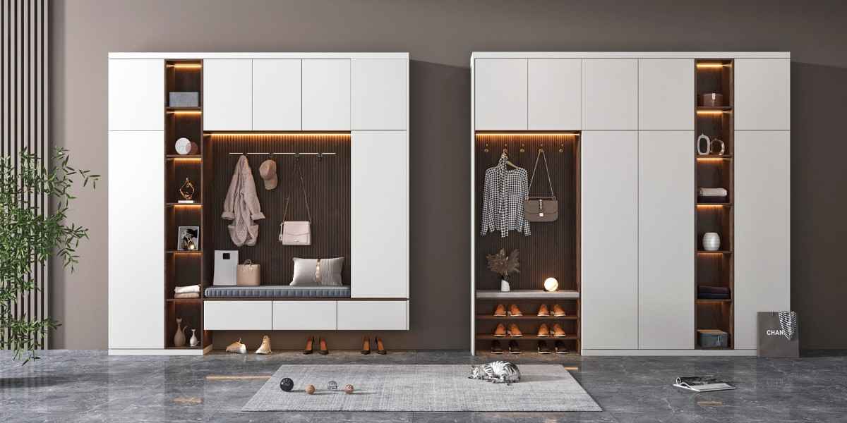 Best furniture store in Rajahmundry – Spacious multi-compartment wardrobe with smart storage solutions
